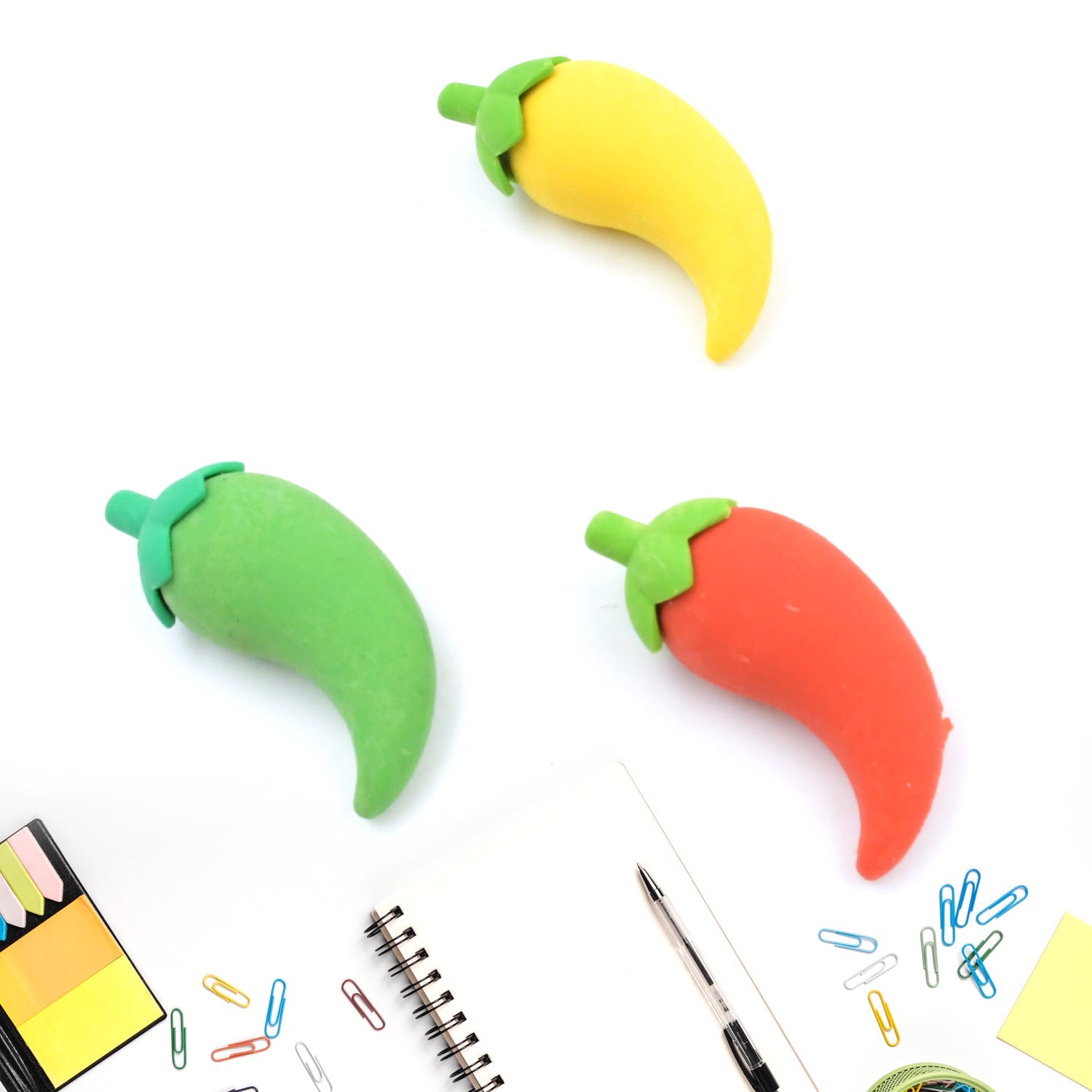 4626 3D Fancy & Stylish Colorful Chili Shape Erasers, Mini Eraser Creative Cute Novelty Eraser for Children Eraser Set for Return Gift, Birthday Party, School Prize, (3 pc Set) 4626 3D Fancy & Stylish Colorful Chili Shape Erasers, Mini Eraser Creative Cute Novelty Eraser for Children Eraser Set for Return Gift, Birthday Party, School Prize, (3 pc Set)